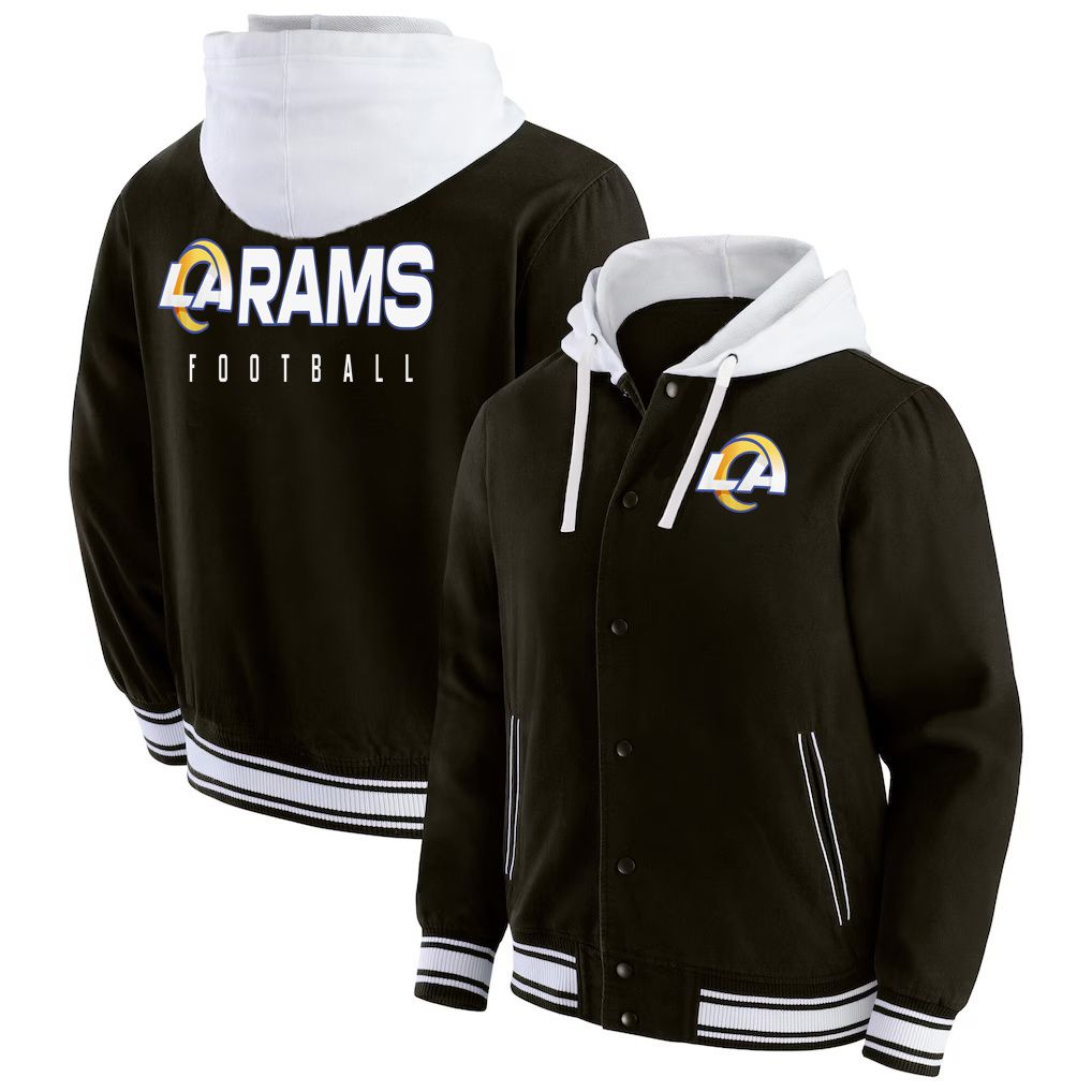Men 2026 NFL Los Angeles Rams  jacket hoodie Black 012->los angeles rams->NFL Jersey